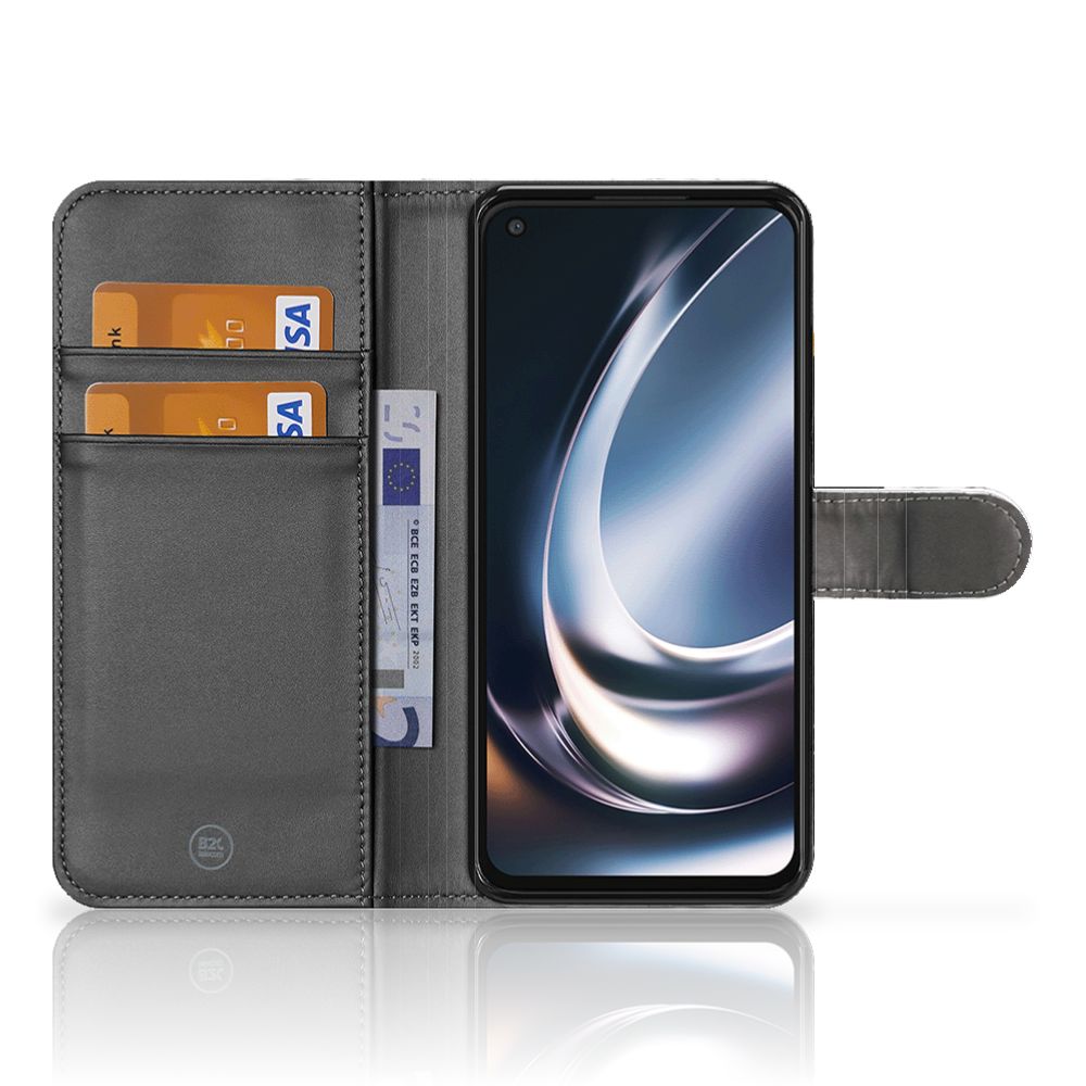 OnePlus Nord CE 2 Lite Bookcase Marmer Wit Zwart - Origineel Cadeau Man