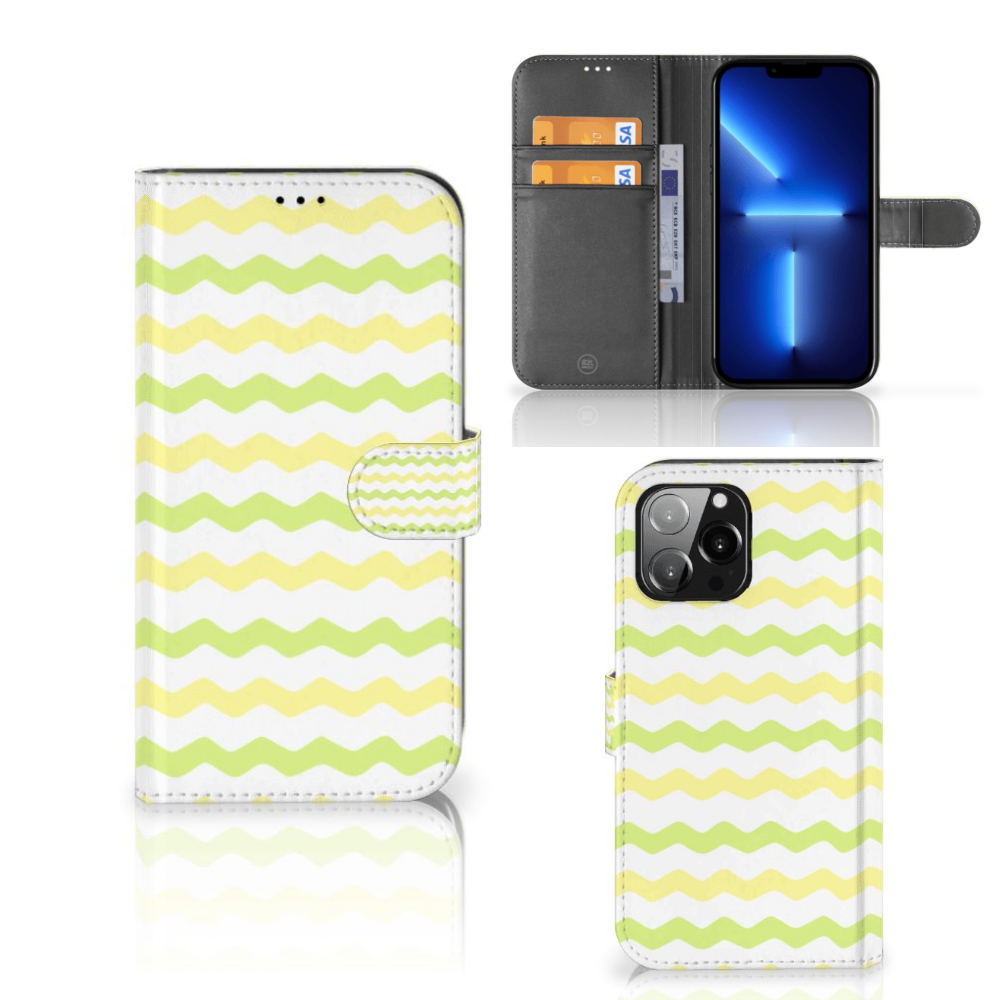 iPhone 13 Pro Max Telefoon Hoesje Waves Yellow