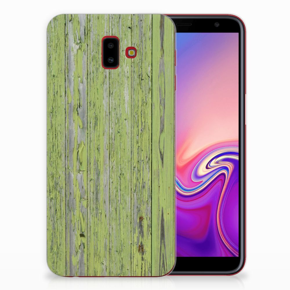 Samsung Galaxy J6 Plus (2018) Bumper Hoesje Green Wood