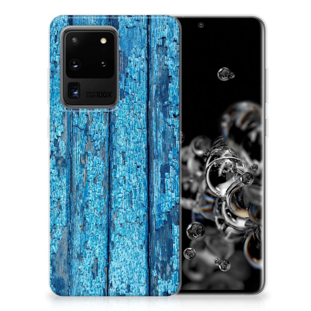 Samsung Galaxy S20 Ultra Bumper Hoesje Wood Blue B2C Telecom
