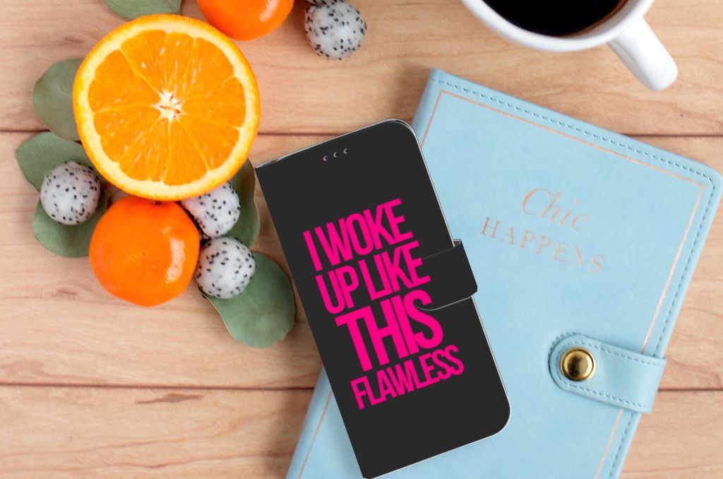 Samsung Galaxy A70 Hoesje met naam Woke Up - Origineel Cadeau Zelf Maken