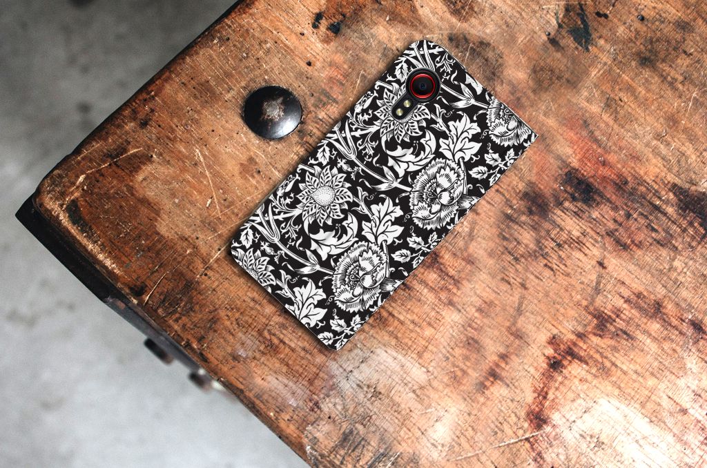 Samsung Galaxy Xcover 5 Smart Cover Black Flowers - B2C Telecom