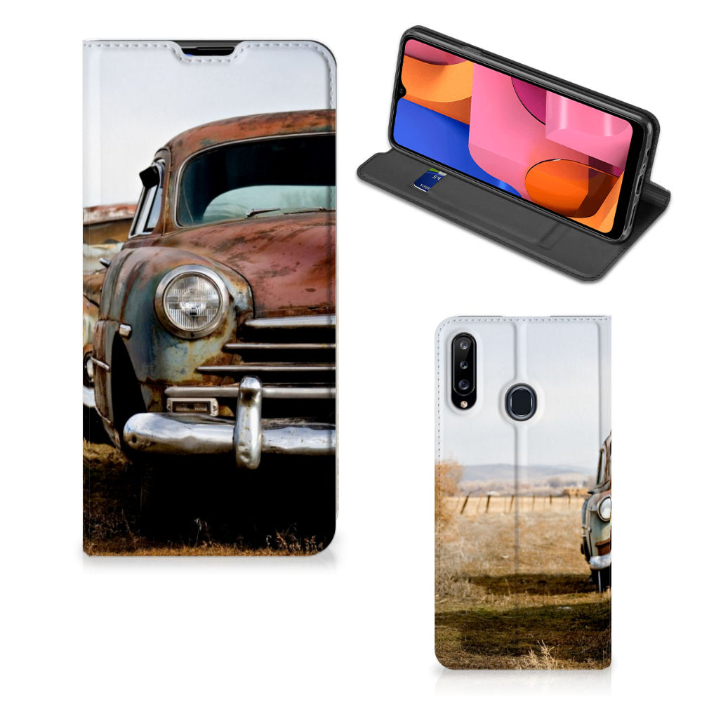 Samsung Galaxy A20s Stand Case Vintage Auto