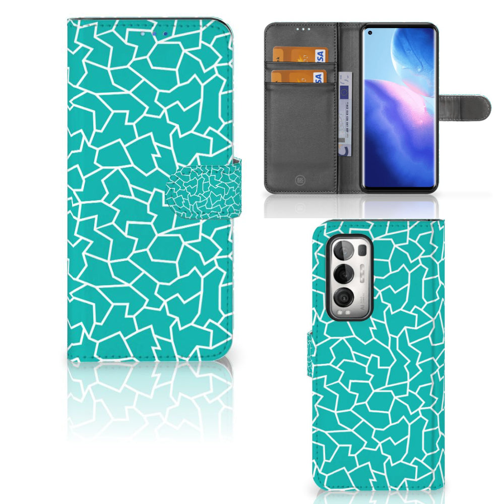 OPPO Find X3 Neo 5G Hoesje Cracks Blue