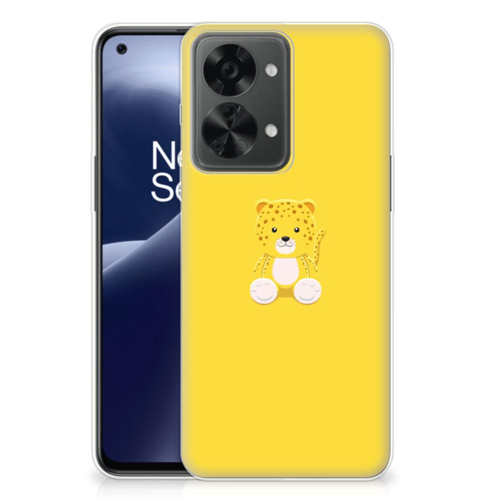 OnePlus Nord 2T Telefoonhoesje met Naam Baby Leopard
