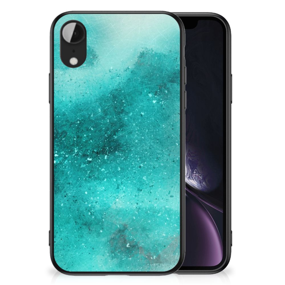 Kleurrijke Telefoonhoesje Apple iPhone XR Painting Blue