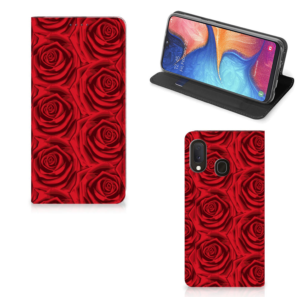 Samsung Galaxy A20e Smart Cover Red Roses