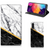 Samsung Galaxy A50 Standcase Marmer Wit Zwart - Origineel Cadeau Man