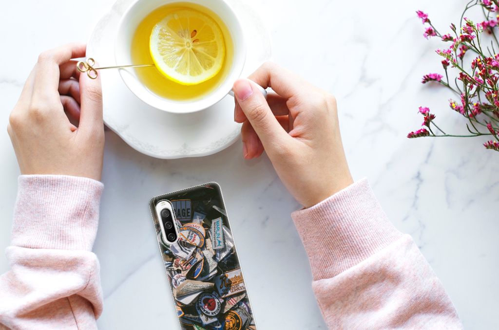 Sony Xperia 10 IV Siliconen Hoesje met foto Badges B2C Telecom