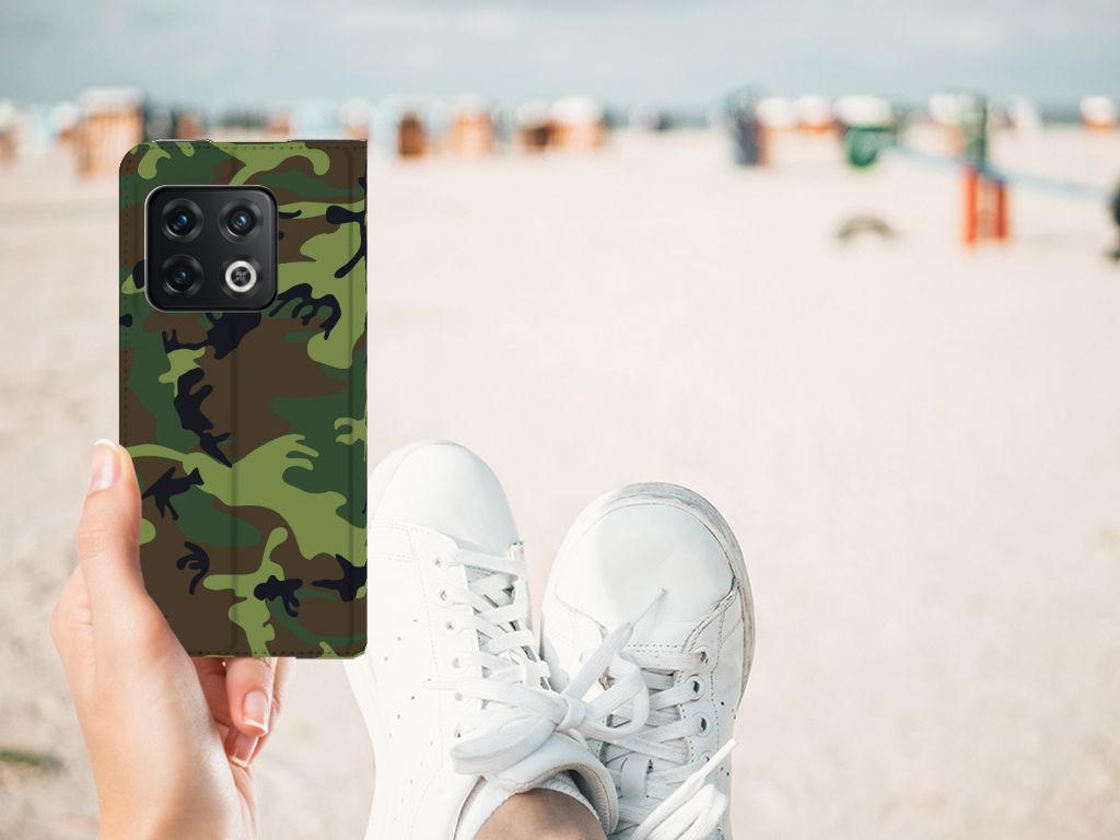 OnePlus 10 Pro Hoesje met Magneet Army Dark - B2C Telecom