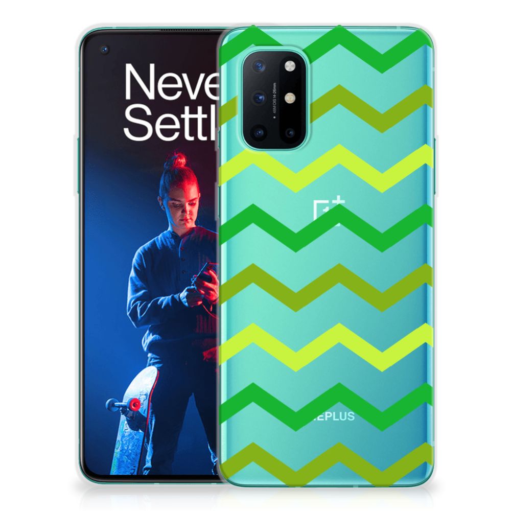 OnePlus 8T TPU bumper Zigzag Groen B2C Telecom