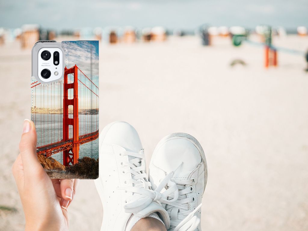OPPO Find X5 Pro Book Cover Golden Gate Bridge - B2C Telecom