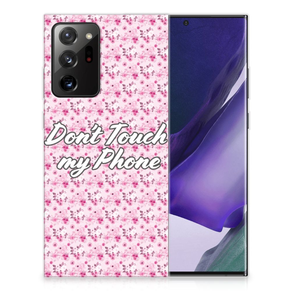 Samsung Galaxy Note20 Ultra Silicone-hoesje Flowers Pink DTMP B2C Telecom