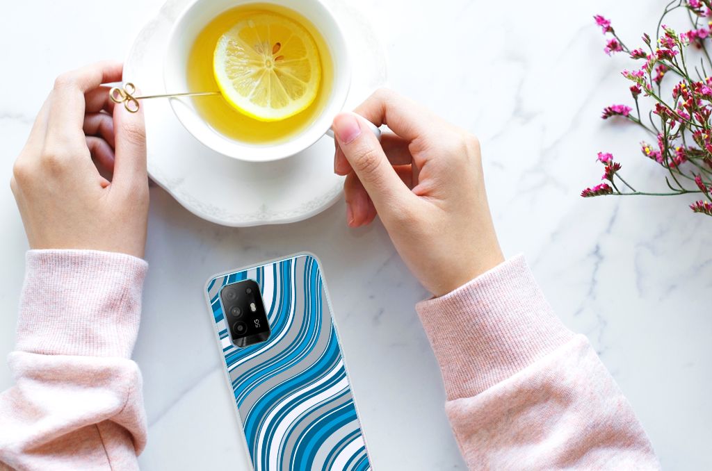 OPPO A94 5G | Reno5 Z TPU bumper Waves Blue B2C Telecom