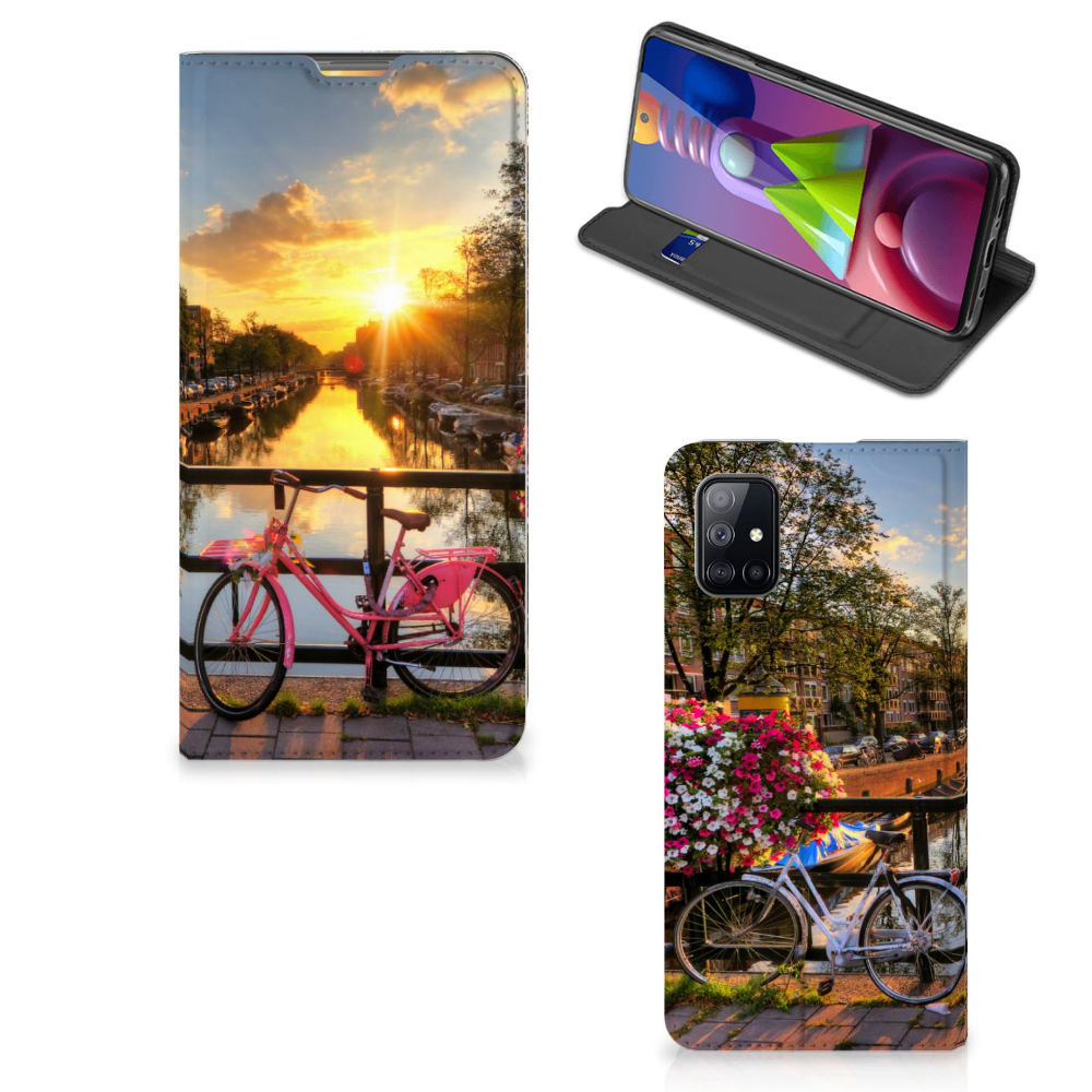 Samsung Galaxy M51 Book Cover Amsterdamse Grachten - B2C Telecom