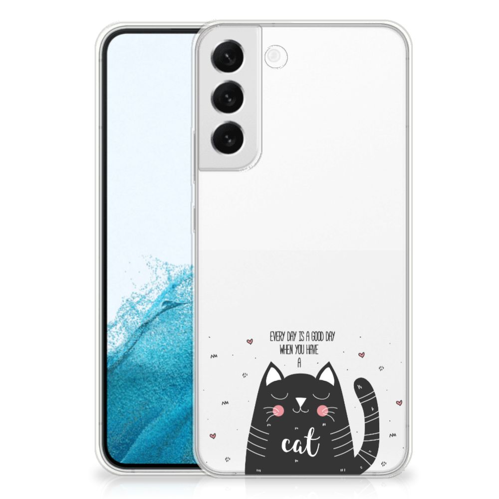 Samsung Galaxy S22 Plus Telefoonhoesje met Naam Cat Good Day B2C Telecom