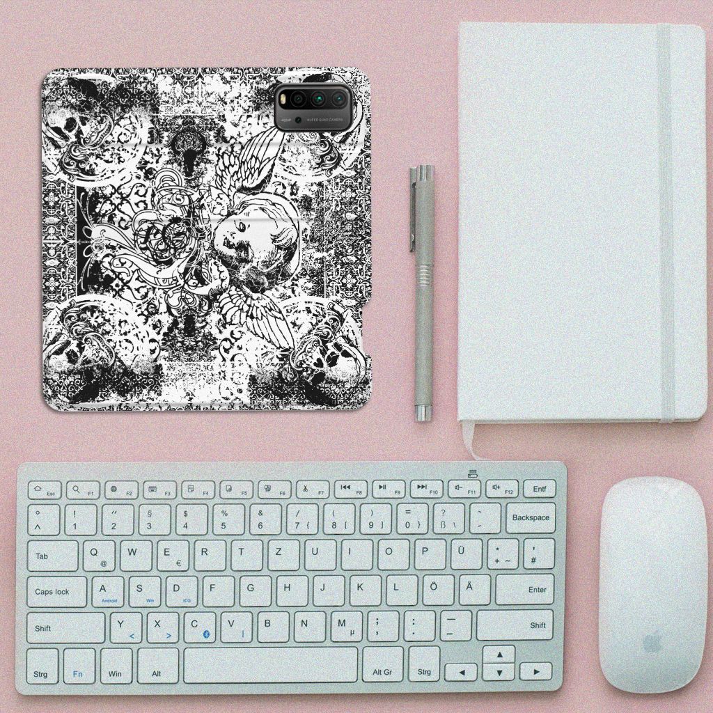 Mobiel BookCase Xiaomi Poco M3 | Redmi 9T Skulls Angel - B2C Telecom