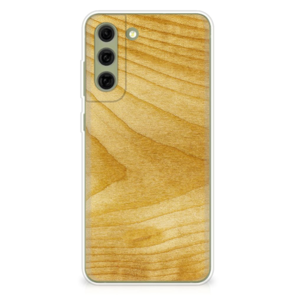 Samsung Galaxy S21FE Bumper Hoesje Licht Hout