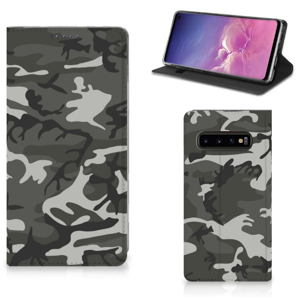 Samsung Galaxy S10 Hoesje met Magneet Army Light