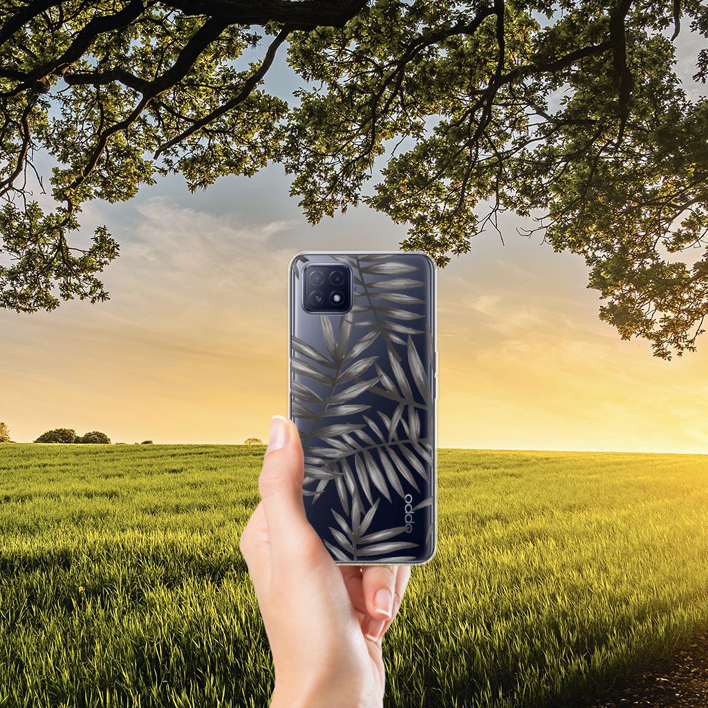OPPO A53 5G | OPPO A73 5G TPU Case Leaves Grey B2C Telecom