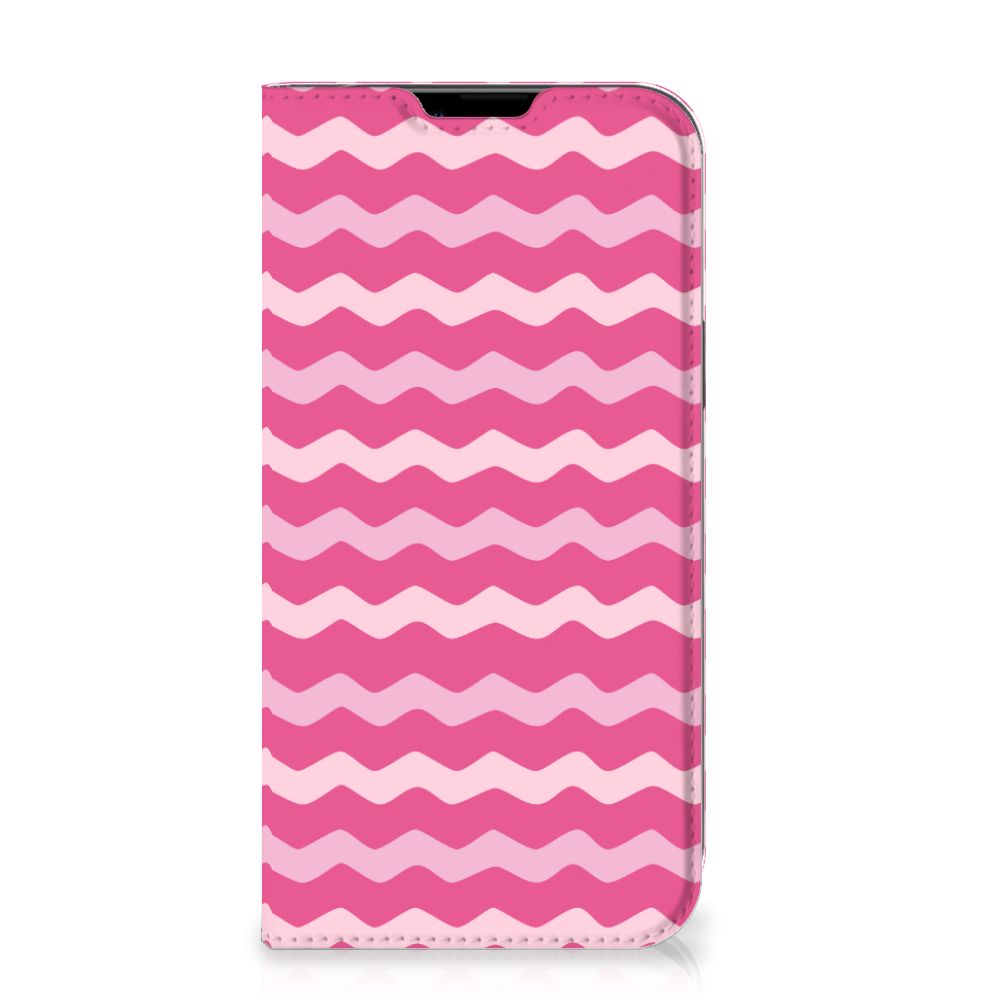 iPhone 14 Plus Hoesje met Magneet Waves Pink