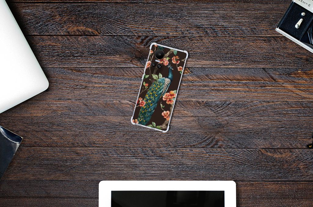 OPPO Reno10 | 10 Pro Case Anti-shock Pauw met Bloemen B2C Telecom