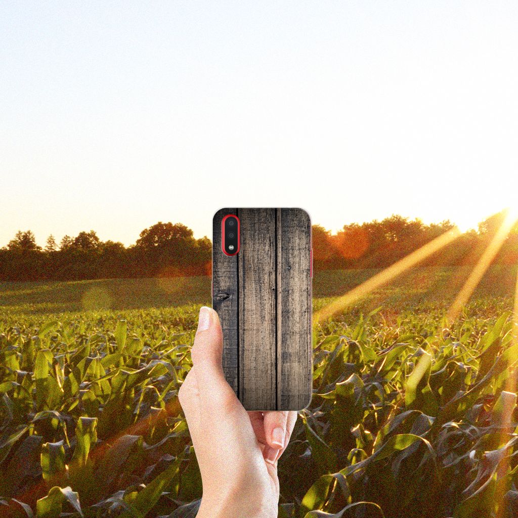 Samsung Galaxy A01 Bumper Hoesje Steigerhout B2C Telecom