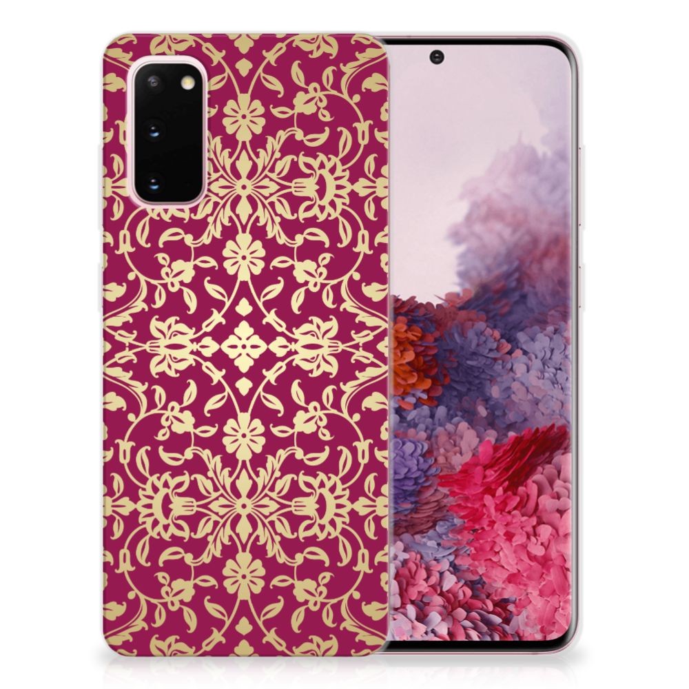 Siliconen Hoesje Samsung Galaxy S20 Barok Pink B2C Telecom