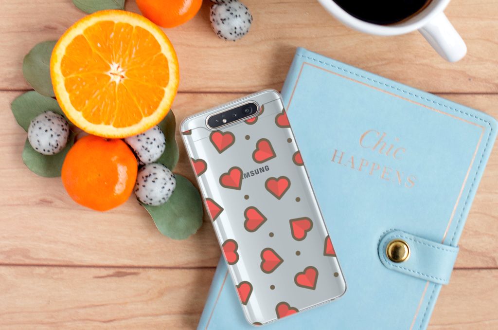 Samsung Galaxy A80 TPU bumper Hearts
