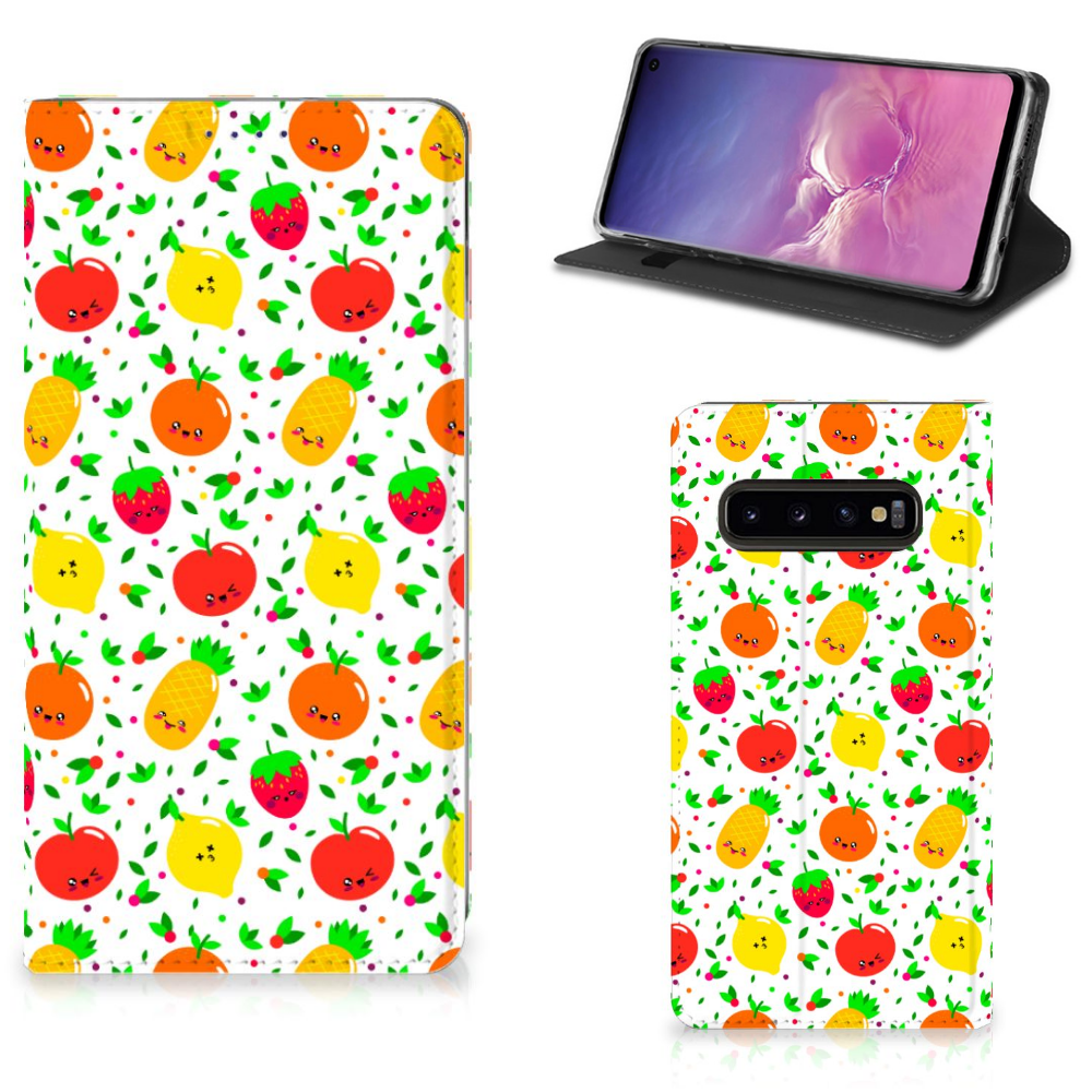 Samsung Galaxy S10 Flip Style Cover Fruits