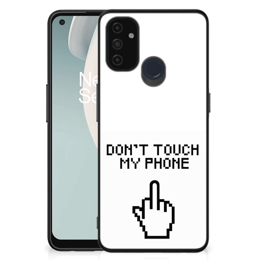 OnePlus Nord N100 Telefoon Hoesje Finger Don't Touch My Phone