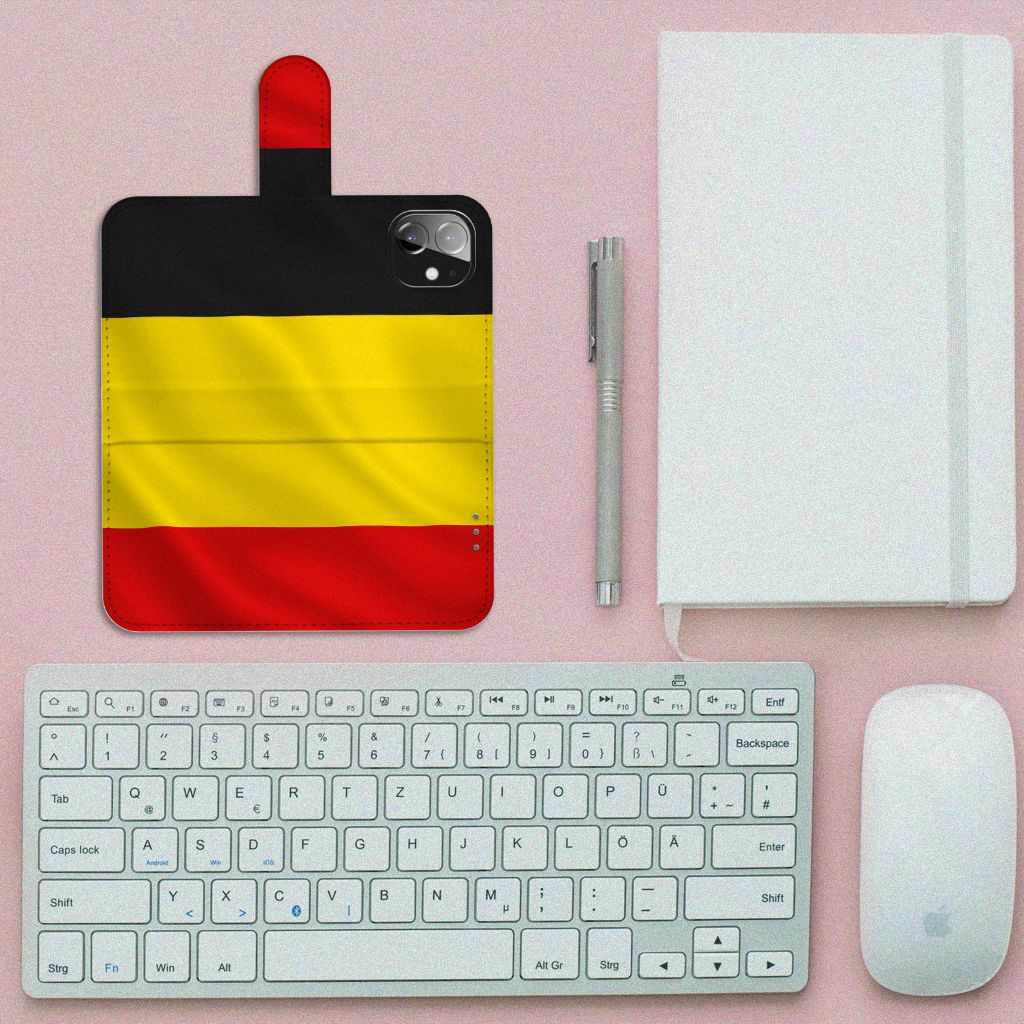 Apple iPhone 12 Mini Bookstyle Case Belgische Vlag