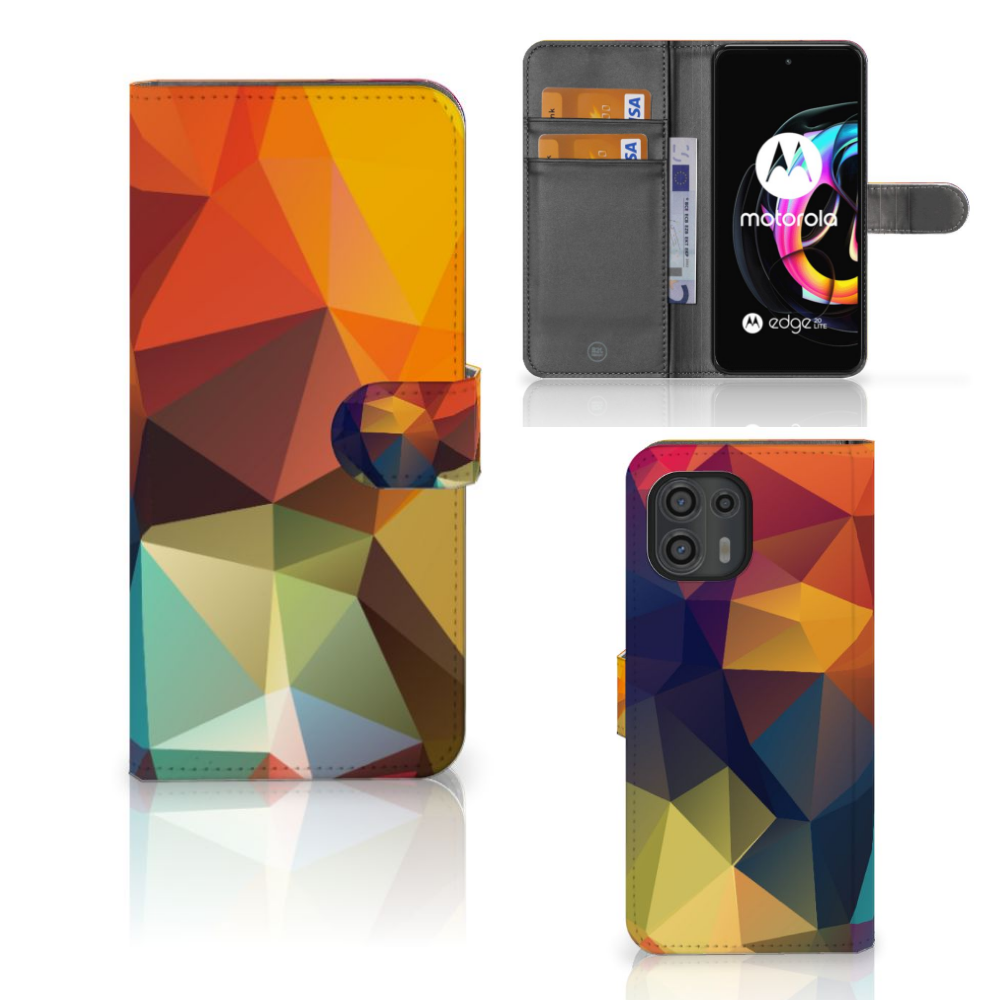 Motorola Edge 20 Lite Book Case Polygon Color
