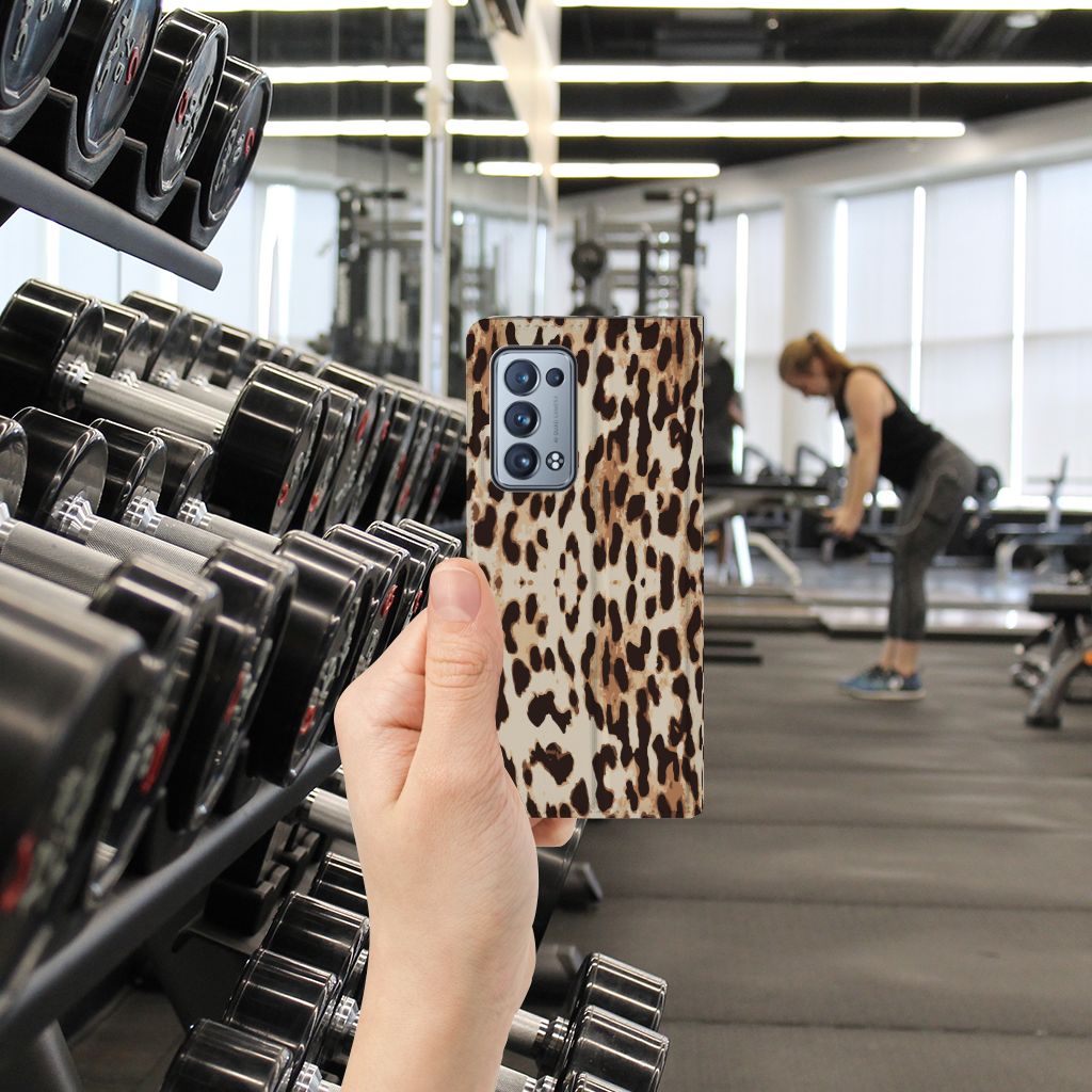 OPPO Reno 6 Pro Plus 5G Hoesje maken Leopard - B2C Telecom