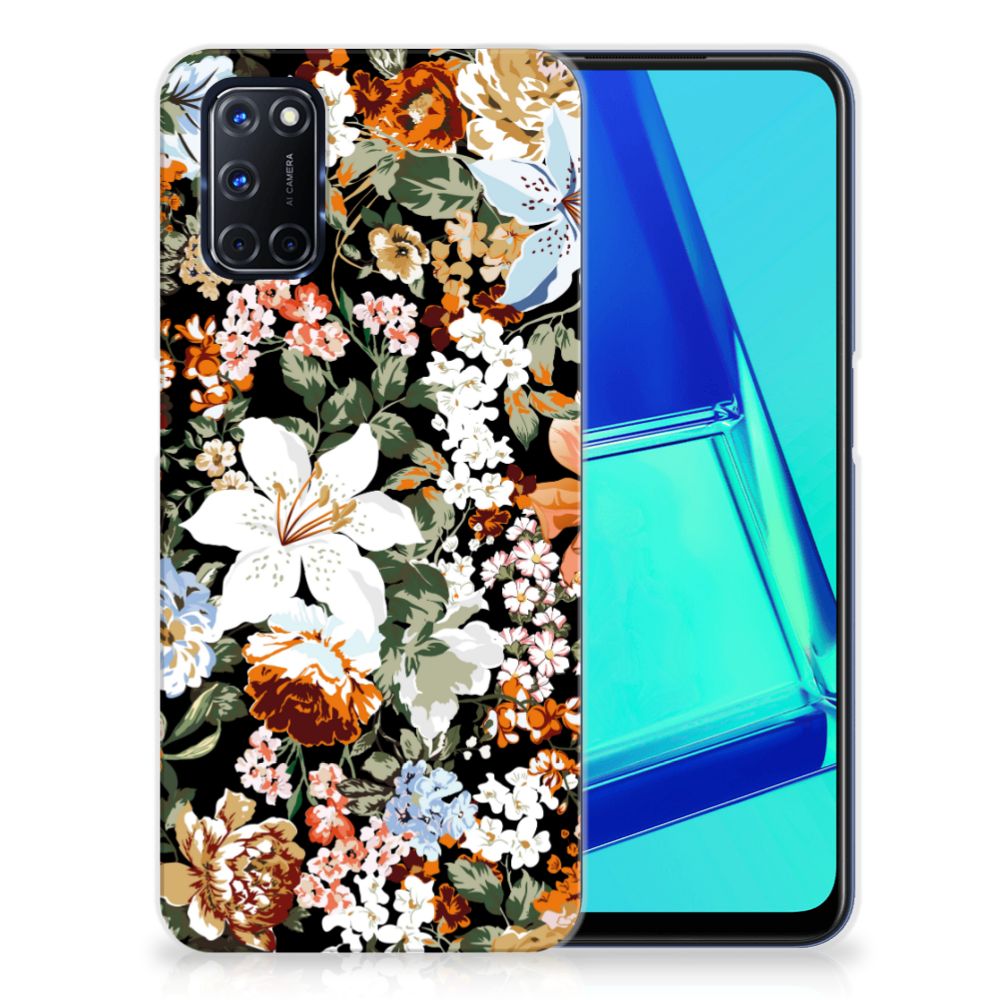 TPU Case voor OPPO A52 | A72 Dark Flowers B2C Telecom