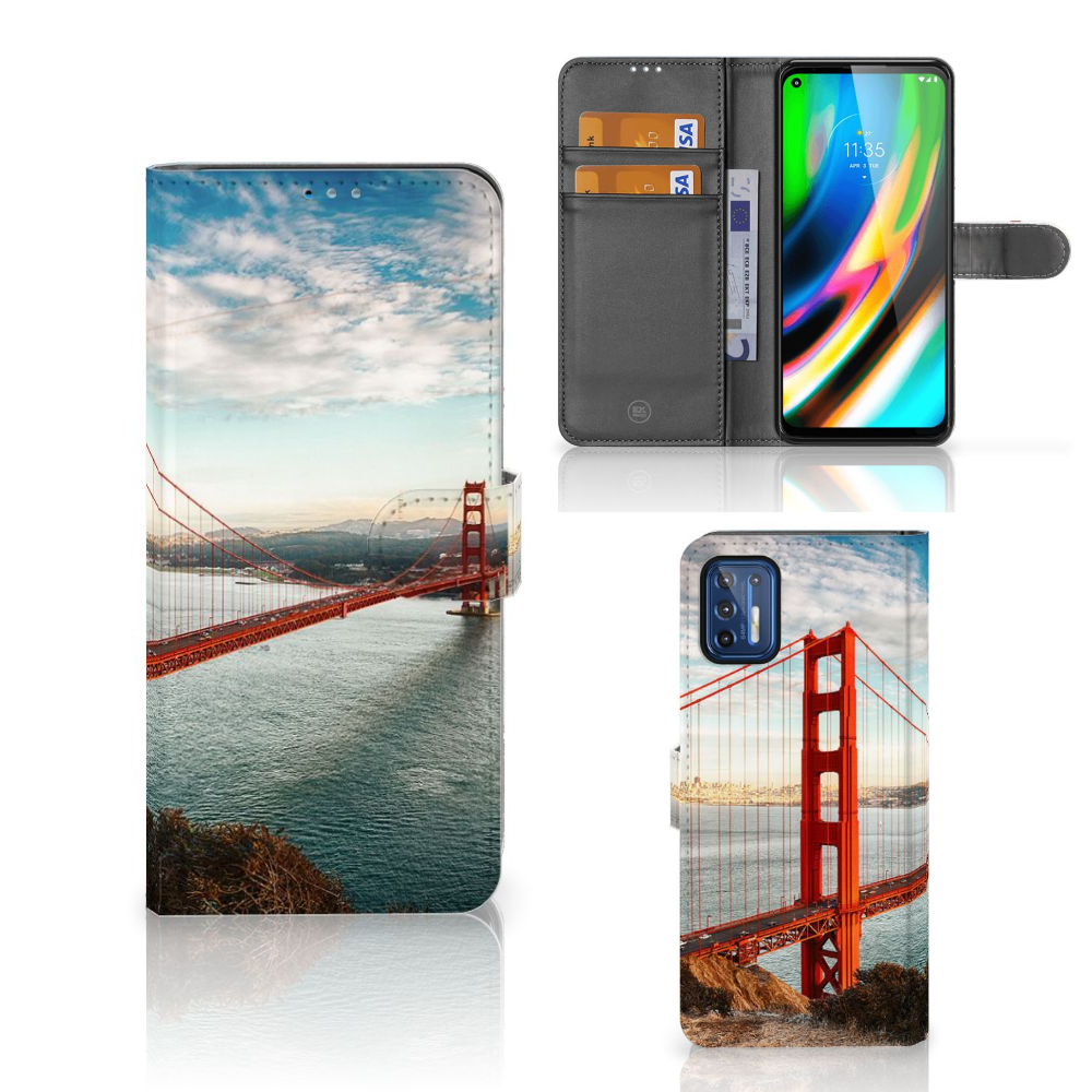 Motorola Moto G9 Plus Flip Cover Golden Gate Bridge
