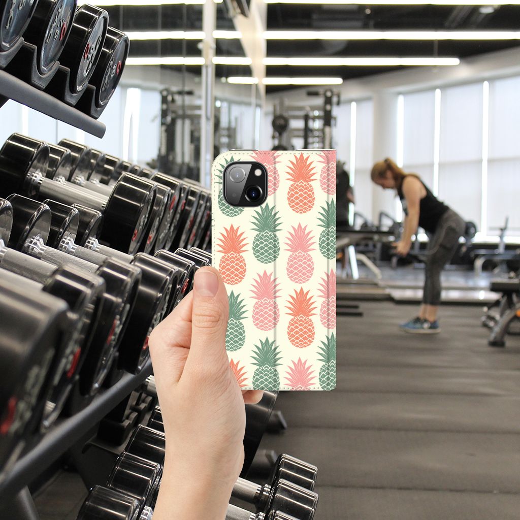 Apple iPhone 14 Plus Flip Style Cover Ananas
