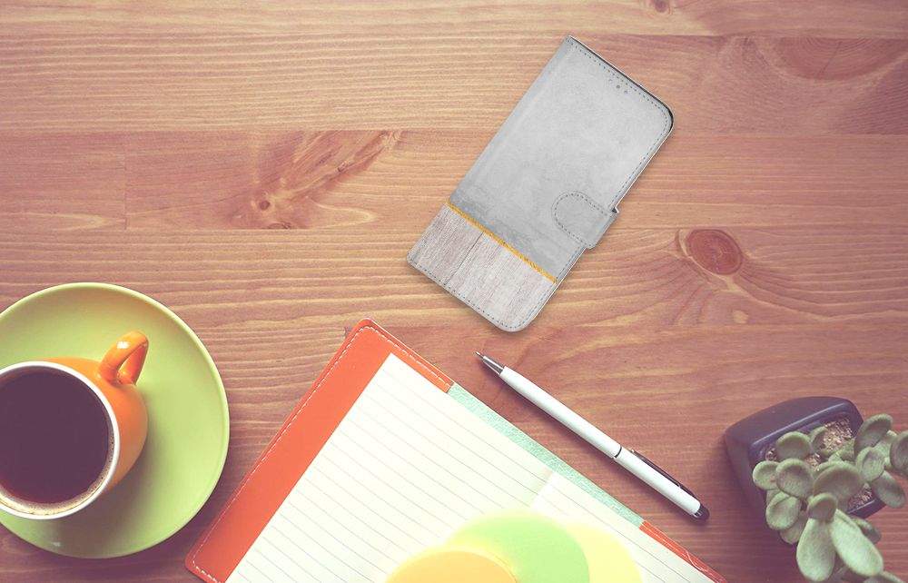 Samsung Galaxy A31 Book Style Case Wood Concrete