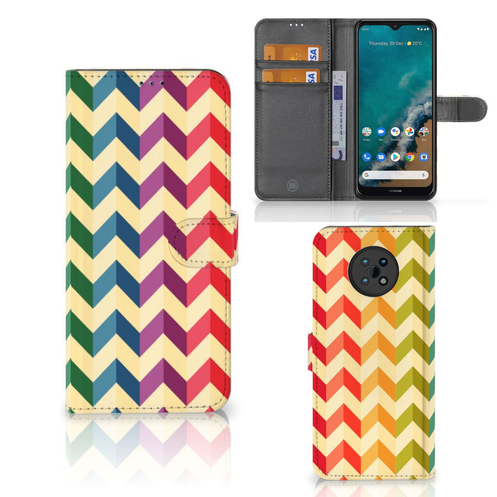 Nokia G50 Telefoon Hoesje Zigzag Multi Color