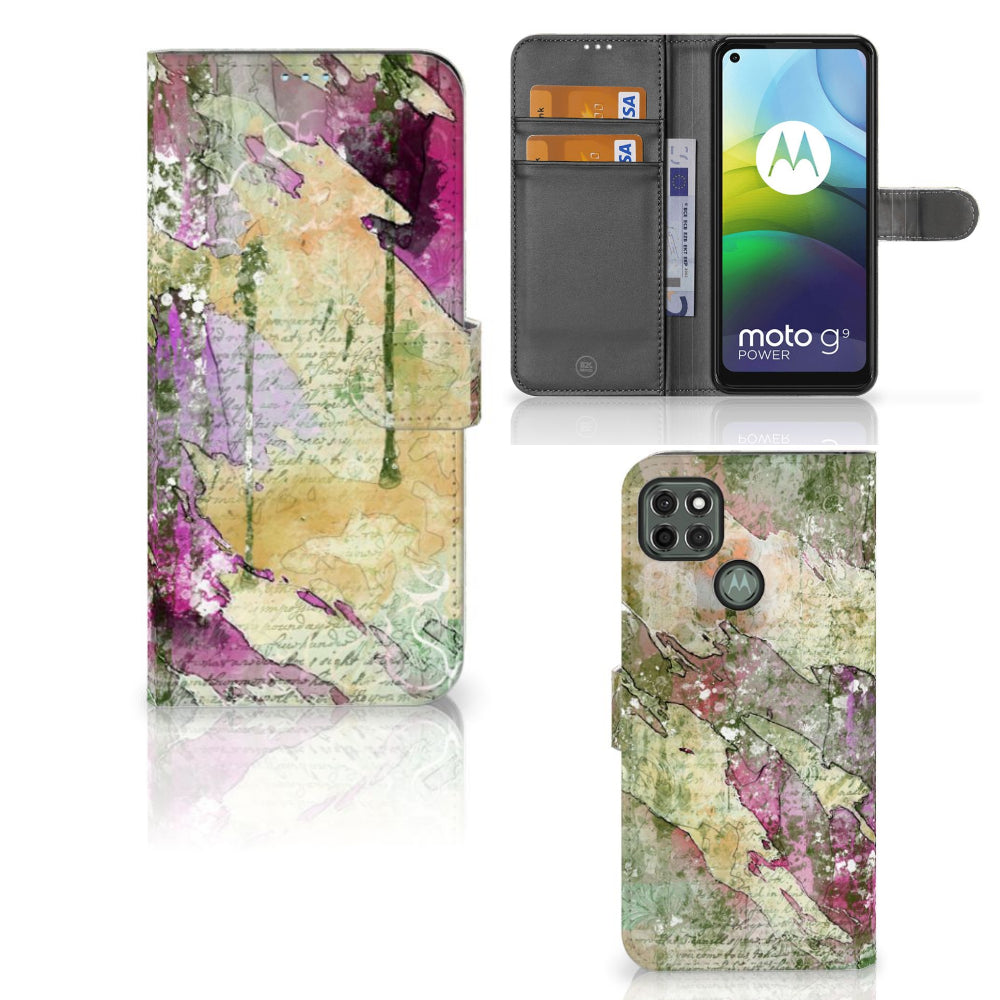 Hoesje Motorola Moto G9 Power Letter Painting