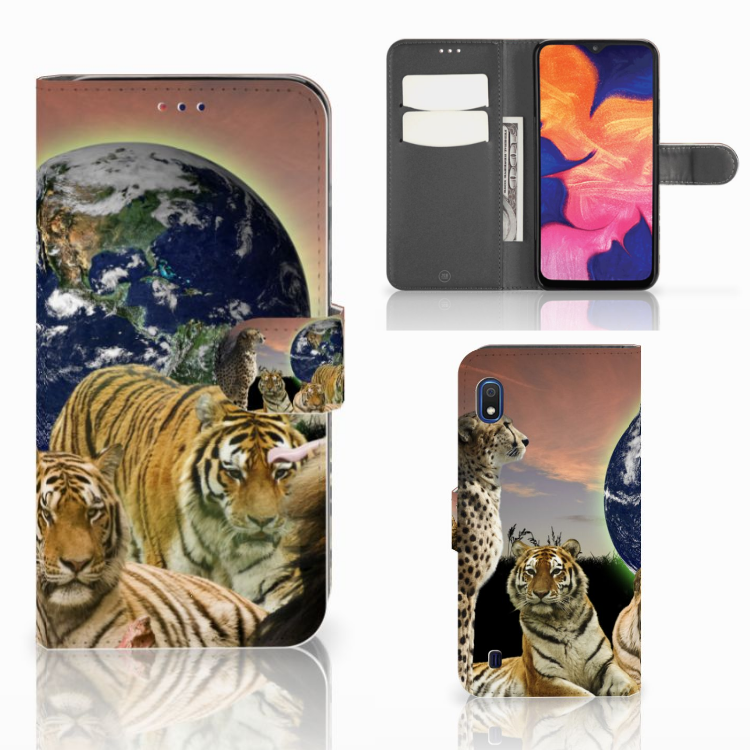 Samsung Galaxy A10 Telefoonhoesje met Pasjes Roofdieren
