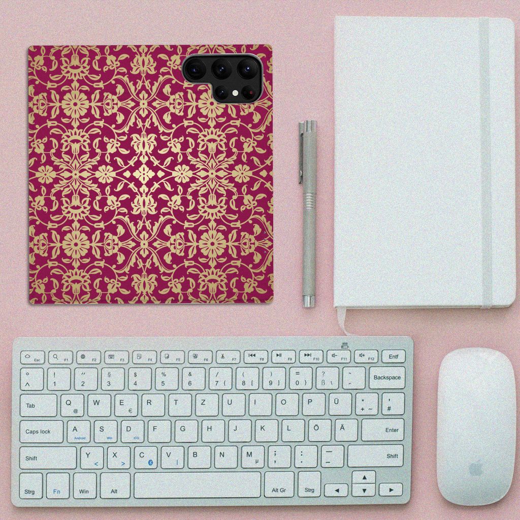 Telefoon Hoesje Samsung Galaxy S23 Ultra Barok Pink - B2C Telecom