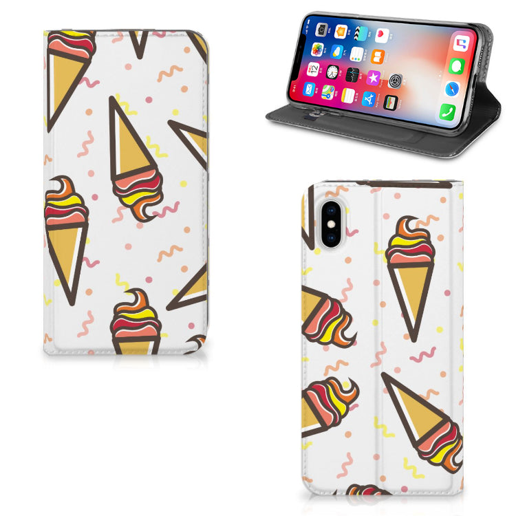Apple iPhone Xs Max Flip Style Cover Icecream