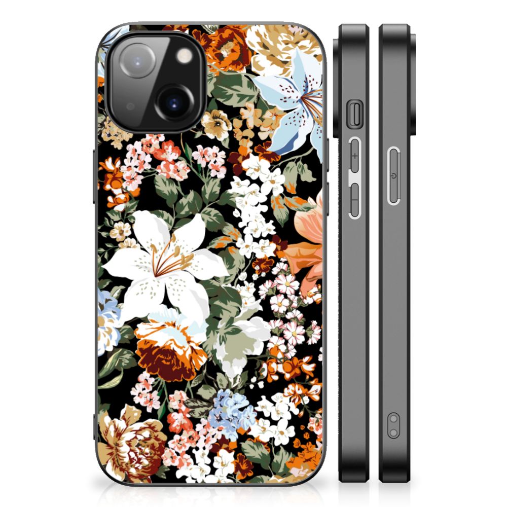 Bloemen Hoesje voor Apple iPhone iPhone 13 | iPhone 14 Dark Flowers