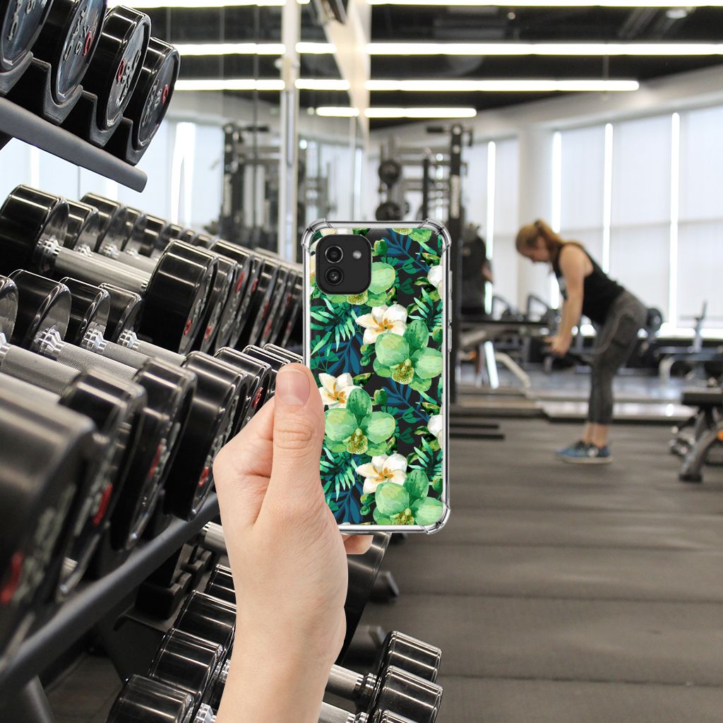 Samsung Galaxy A03 Case Orchidee Groen B2C Telecom