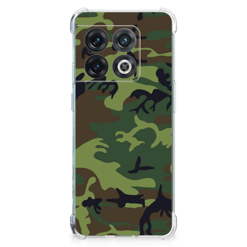 OnePlus 10 Pro Doorzichtige Silicone Hoesje Army Dark B2C Telecom