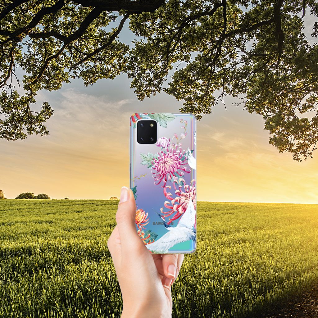 Samsung Galaxy Note 10 Lite TPU Hoesje Bird Flowers B2C Telecom