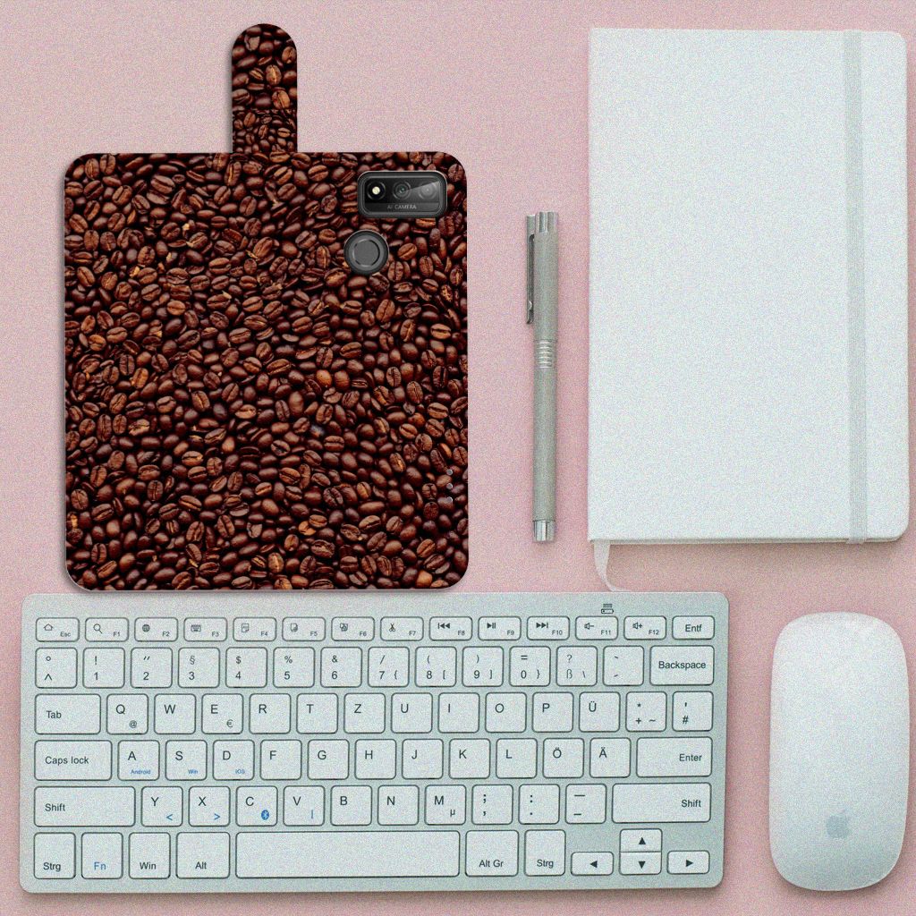Huawei P Smart 2020 Book Cover Koffiebonen