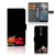 Nokia 2.4 Wallet Case met Pasjes Sports in zwart met sportafbeeldingen zoals basketbal en bokshandschoenen.