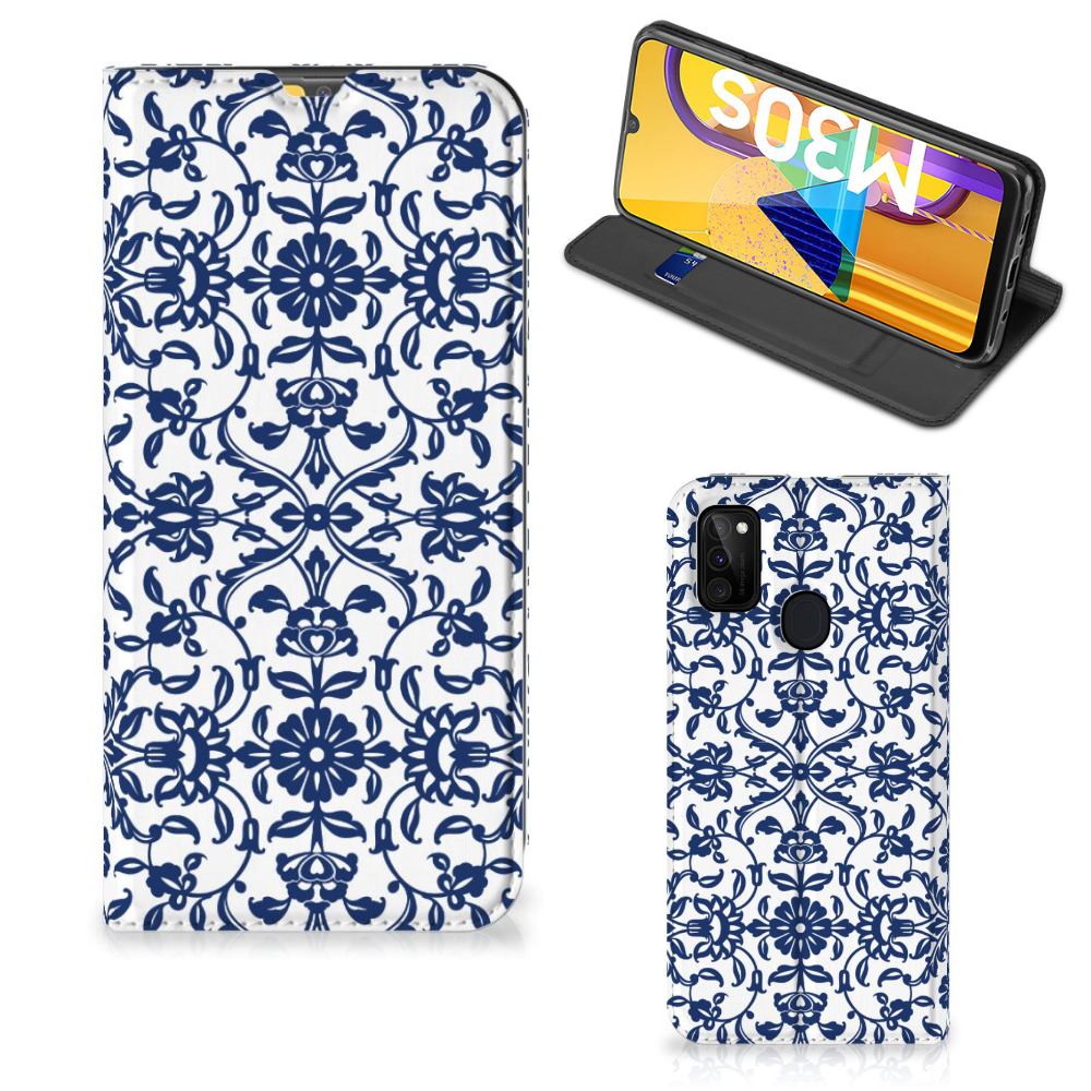 Samsung Galaxy M30s | M21 Smart Cover Flower Blue - B2C Telecom